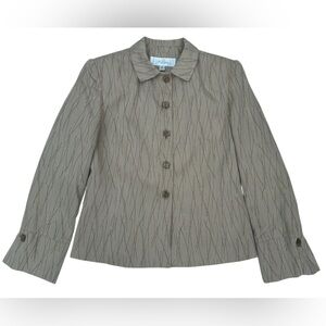 OLEG CASSINI Vintage Women’s Poly Blend Lined Lapel Collar Button Up Jacket